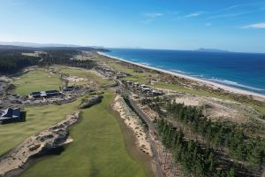 Te Arai (South) 1st Fairway Back Aerial